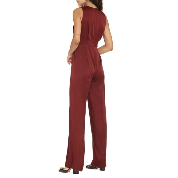 Max Mara Studio Alamaro Jumpsuit - 4 - Burgundy - Picture 3 of 8